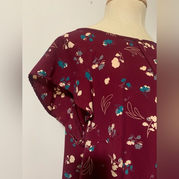 ModCloth Jessy B Maroon Top 1X - Picture 6 of 9